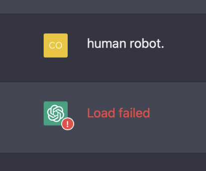 Human robot ai prompt failed